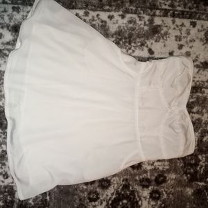 Strapless white dress